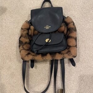 Coach Black and Tan Women's Backpack
